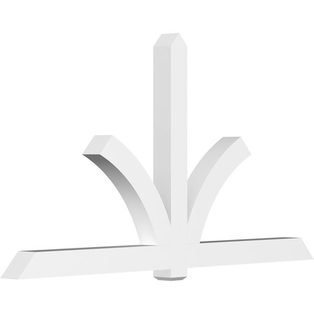 Ekena Millwork Redmond Architectural Grade PVC Gable Bracket, 108"W x 58 1/2"H x 6"D x 6"F, 13/12 Pitch GBP108X59X0606RED00